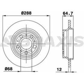 Resim Braxis AE0333 Arka Fren Disk Aynası S80 2.8t6.2.9.2.0.2.0t.2.4 05.98 S60 2.4.2.4t.2.4d5.2.0t.2.4t Awd 11 Xc 6 9434167.4 
