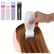 Resim 1 Adet Profesyonel Saç Yağı Uygulama Şişesi Ergonomik Tarak ile - Salon & Berber Aracı, Eşit Dağıtım için, Kuru Saç Bakımı, Saç Boyası Uygulaması, Stil ve Hasar Önleme (4 Renk: Beyaz, Siyah, Mor, Pembe) 