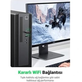 Resim Mena Rise 2.4 ve 5 Ghz Dual Band USB Wi-Fi Alıcı Ağ Adaptörü 