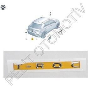 Resim T-roc Bagaj Kapak Yazısı 2ga853687a 2018-2020 