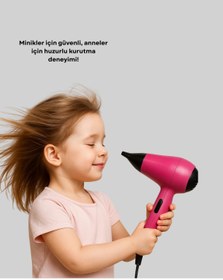 Resim shopwave Bebek Dostu Mini Fön – Statik Elektrik Azaltıcı Anion Teknolojisi 