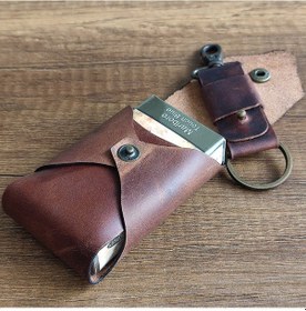 Resim Sumerian Leather Craft Deri Sigara Kılıfı Tarçın 