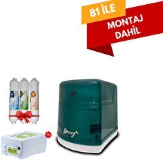 Resim Pera Water Stong Kapalı Kasa 7 Aaşamalı Ultra Alkali-extra Mineralli Pompalı Su Arıtma Cihazı 