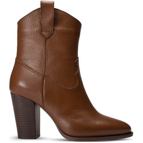 Resim Deery Hakiki Deri Taba Rengi Kadın Bot Taba (540113508) Taba 