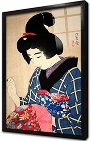 Resim Japon Kadın Çerçeveli Cam Tablo 20x30 cm CB31005 