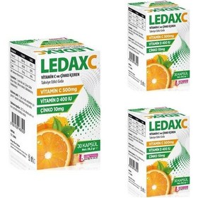 Resim Ledapharma Ledax C 30 Kapsül 3 Kutu Vitamin C-D Ve Çinko Içerir 