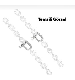 Resim Kanca 12 mm Zincir Kilidi U Tipi Karabina Yük Kaldırma (2 Adet) 