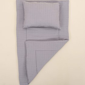 Resim Alt Açma Matı ve Yastık - Gri Müslin 