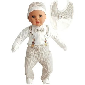 Resim Bombino Kahve O Bebe Papyolu 5 Li Yeni Dogan Hastane Cıkışı Zıbın Set Kahverengi 