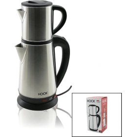 Resim Krm Elektrikli Çay Makinesi Çaycı Set 1.8lt Su Isıtıcı Pls.+ 0.8lt Demlik Çelik Taban 1800W 