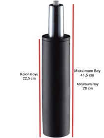 Resim fullreyon Metal Yıldız Ayak Ofis Koltuğu Ayağı+ 5 Adet Tekerlek + Amortisör 