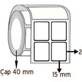 Resim 25x15 Barkod Etiketi Eko Termal Yan Yana 3Lü Rulo 2000 Sarım 