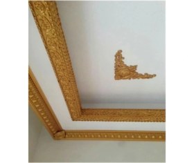 Resim Bazaar Avm Dekoratif Poliüretan Saray Tavan Kartonpiyer -Altın (Gold) Renk (En 13 cm -BOY:100 Cm)-Duvar Süsü 