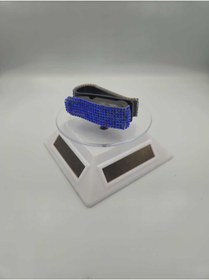 Resim dizaynpark Saks Mavi Taşlı Gözlük Tutucu 