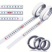 Resim Profesyonel Sınıf, Yüksek Hassasiyetli Kendinden Yapışkanlı Metal Ölçü Bandı - 1/2" Genişlik, Kolay Okunur, Çizilmeye Dayanıklı & Su Geçirmez Ahşap İşleri ve Tasarım için 