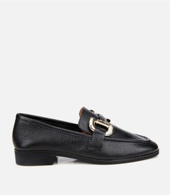 Resim Hotiç Kadın Deri Siyah Tokalı Klasik Loafer 01ayh312390a100 Siyah 