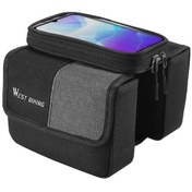 Resim Ankatek Vkemall Bisiklet Çantası Çift Taraflı 2l Bisiklet Çantası Bisiklet Çerçevesi Ön Boru Çantası Dokunmatik E Siyah Yt Siyah Siyah 