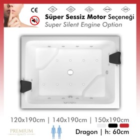 Resim Dragon | Jakuzi | Oturmalı - 120x190 / Kırmızı / 2 Kişilik 