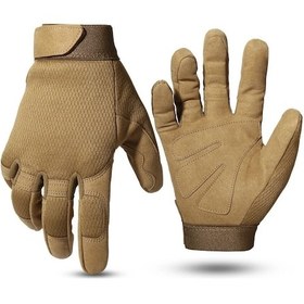 Resim Pengfushop5 A9 Kahverengi Xl Motosiklet Eldiveni - Tam Parmak Koruyucu Dişli, Enduro Motocross Mtb Bmx Bisiklet İçin 