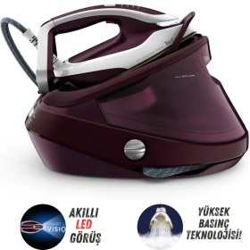 Resim Tefal Pro Express Vision 8.3 Bar Basınçlı LED Aydınlatmalı Buhar Kazanlı Ütü - Kireç Önleyici Sistem, Akıllı Otomatik Buhar, Şok Buhar Etkisi ve Sessiz Mod 
