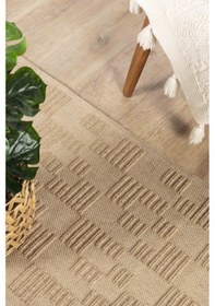 Resim Natura 6664 %100 Doğal Jüt Kilim Bej Renkli Yumuşak Dokulu Şık Tasarımlı Kilim Modern Dokuma Kilim Bej 
