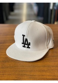 Resim La Lakers Beyaz Hiphop Snapback Rapper Basket Cap Şapka Beyaz 