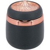 Resim 7 Renkli Işıklı Porselen Yanmaz Koku Geçirmez Lüx Oto Küllük Kapaklı Spor Araç İçi Küllük Gold 