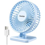 Resim Goldenqian Gaıatop Mini Usb Masaüstü Vantilatör Taşınabilir Fan Masaüstü Ofis Usb Sessiz Soğutma Fanları Üç Hız Ayarı Ev Ofis Için Uygun Blue 