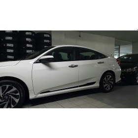 Resim Autogp Honda Civic Fk7 Uyumlu Kapı Alt Çıtası Siyah Geniş Model 2016+ 