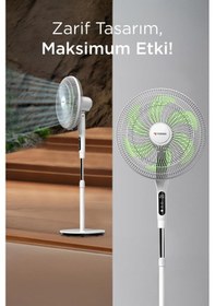 Resim Torima SF-05 Ayaklı 50 W 6 Pervaneli 16'' Kumandalı Diğital Ekranlı Vantilatör 