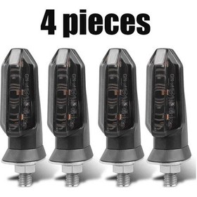 Resim 8mm Mini Motosiklet Led Dönüş Sinyal Işıkları Amber Yanıp Sönen İşık Flaşör 4pcs Büyük Britanya 1 ADET 