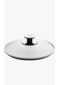 Resim Fissler Cam Kapak 22 Cm Yüksek Kaliteli Isıya Dayanıklı Cam Malzeme Siyah 