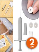 Resim woodhub Yorgan Kılıfı Sabitleme Seti, 2'li, Beyaz, Konfor ve Düzen Sağlar 