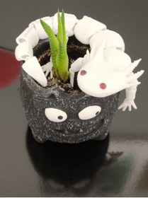 Resim shop Esnek Eklemli Sevimli Amfibik Sürüngen Figürü - 3D Baskı Dekoratif Obje 