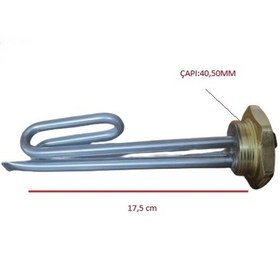 Resim Rezistans Bükümlü 1 1/4 2000w 17,5cm 8,5mm 220v 