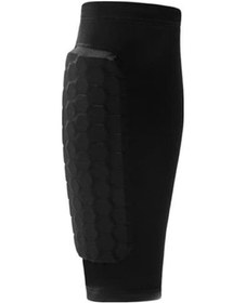 Resim Siyah Gençlik Yetişkinler İçin 1 Adet Futbol Spor Tekmelik Elastik Nefes Sıkıştırma Tekmelik Petek Pedleri İle Darbeye Dayanıklı Anti-çarpışma Od Siyah - 1 Siyah 