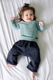 Resim Miespiga Unisex Bebek Yeşil Triko Örgü Kazak 