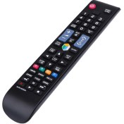 Resim Moveevo Samsung Smart Led Lcd Tv İçin Klavye Kumanda Aa59-00582a - Abs Malzeme, Siyah, Pil Dahil Değil Un32eh5300f, Un40eh5300f Vb. Uyumlu 