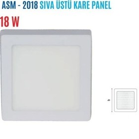 Resim Ycl Asm-2018B 18W Sıvaüstü Kare Beyaz Led Panel 