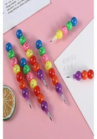 Resim Emoji Kurşun Kalem Yumurtlayan 4 Adet Eğlenceli Gülen Yüzlü Kurşun Kalem Hediyelik Kurşun Kalem Çok Renkli 