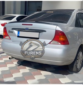 Resim Ford Focus 1 1999-2005 Piano Black Yarasa Tip Üniversal Spoiler Elastik Bagaj Üstü Çıta 