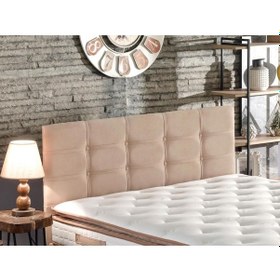 Resim Nironyatak Polo Çift Kişilik Yatak Başlığı - 200 Cm Sütlü Kahve Kumaş Başlık 