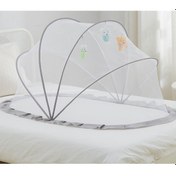 Resim Relaxed Beşik Cibinlik Çocuk Bebek Yatağı Anti-cibinlik Kapağı Yenidoğan Dipsiz Katlanabilir Moğol Yurt-gri 