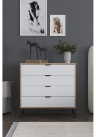 Resim Arden 4 Çekmeceli Şifonyer Beyaz 