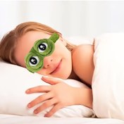 Resim 1pc Frog Design Uyku Gözlüğü, Ayarlanabilir Korduroy Göz Maskesi, Yumuşak Hafif Seyahat ve Ev Kullanımı, Üniseks, Cadılar Bayramı Hediyesi, Hayvan Baskısı, Hızlı Fermuar Kapatma, Güç Gerekmez 