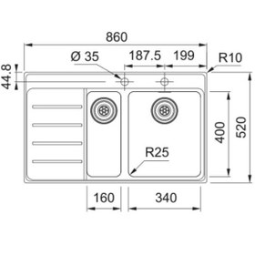 Resim Franke MYX 251-86 TPL Sol Inox Eviye 