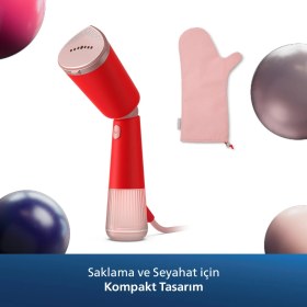 Resim Philips 5000 Serisi El Tipi Buharlı Düzleştirici, 24 g/dk'ya kadar Kesintisiz Buhar, Taşınabilir Dikey Ütü, STH5020/40 