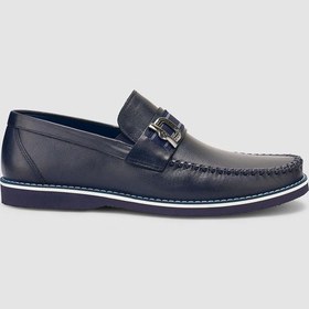Resim Cabani Miramar %100 Hakiki Deri Lacivert Erkek Loafer 