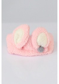 Resim Toyaş Tavşan Kulaklı Peluş Bandana Makyaj Spa Saç Bandı Pembe Çok Renkli 
