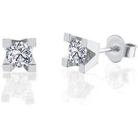 Resim 1.00 Karat Effective Diamond Benzersiz Zerafet Tektaş Gümüş Küpe 